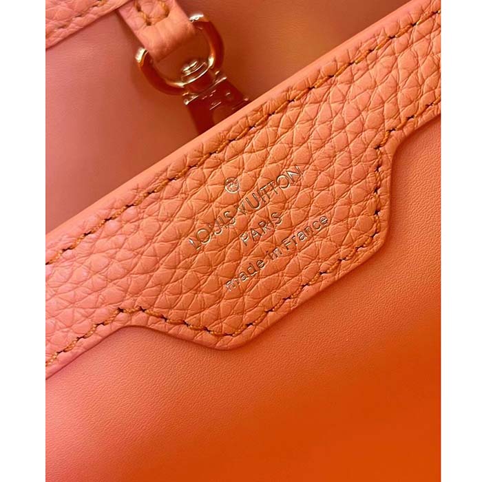Louis Vuitton LV Women Capucines Mini Abricot Taurillon Leather Cowhide