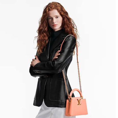 Louis Vuitton LV Women Capucines Mini Abricot Taurillon Leather Cowhide