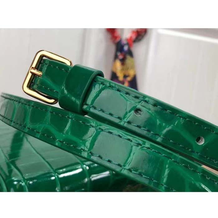 Louis Vuitton LV Women Capucines Mini Handbag Green Crocodilien Brillant Savoir Faire