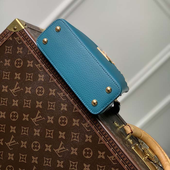 Louis Vuitton LV Women Capucines Mini Handbag Green Taurillon Cowhide Leather