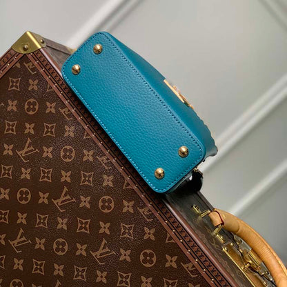 Louis Vuitton LV Women Capucines Mini Handbag Green Taurillon Cowhide Leather