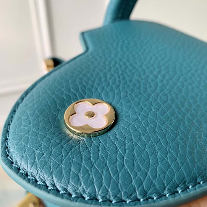 Louis Vuitton LV Women Capucines Mini Handbag Green Taurillon Cowhide Leather