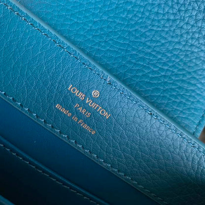 Louis Vuitton LV Women Capucines Mini Handbag Green Taurillon Cowhide Leather