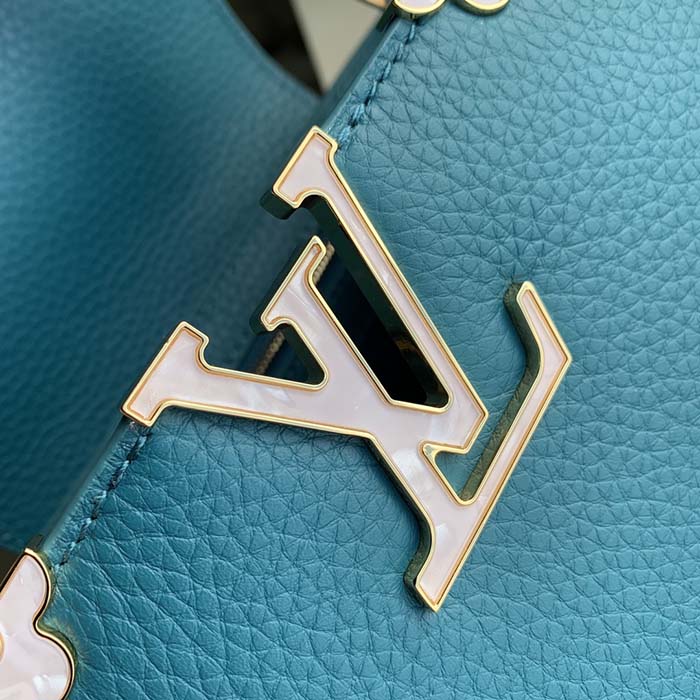 Louis Vuitton LV Women Capucines Mini Handbag Green Taurillon Cowhide Leather