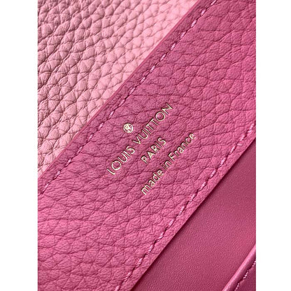 Louis Vuitton LV Women Capucines Mini Handbag Rose Chamallow Pink Taurillon Leather