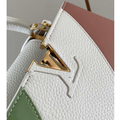 Louis Vuitton LV Women Capucines Mini Handbag Taurillon Patent Leather Smooth Calfskin