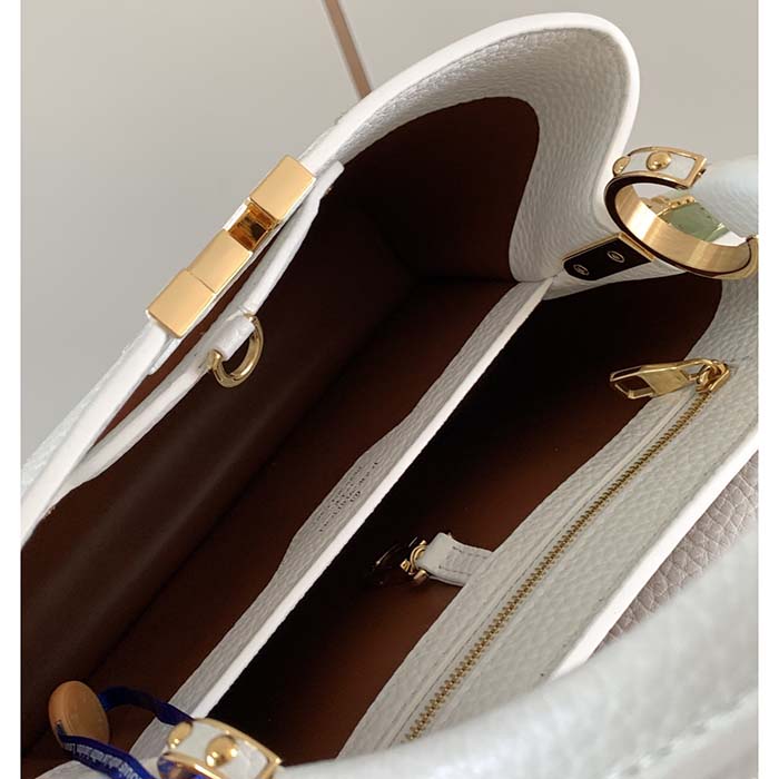 Louis Vuitton LV Women Capucines Mini Handbag Taurillon Patent Leather Smooth Calfskin