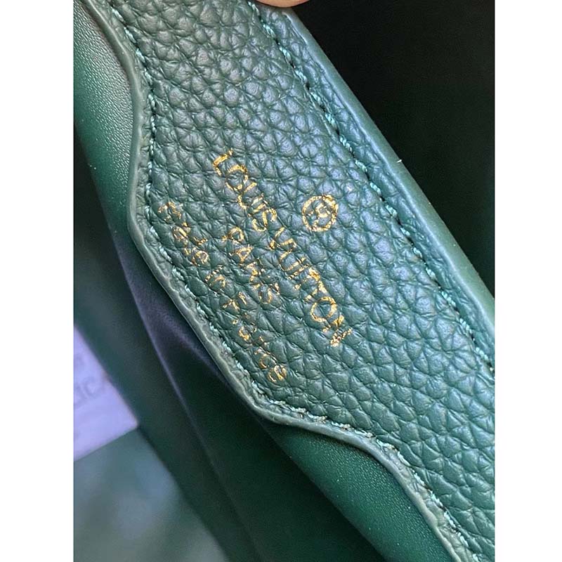 Louis Vuitton LV Women Capucines Mini Handbag Vert D’eau Green Taurillon Leather