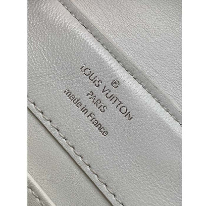 Louis Vuitton LV Women Capucines Mini Handbag White Brilliant Crocodilien Leather