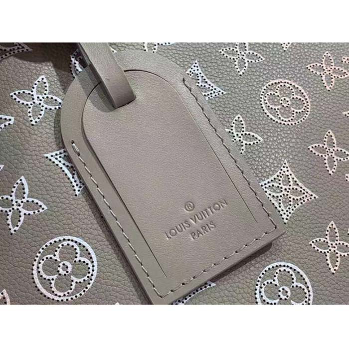 Louis Vuitton LV Women Carmel Hobo Bag Gray Mahina Perforated Calfskin Leather