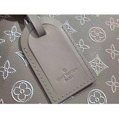 Louis Vuitton LV Women Carmel Hobo Bag Gray Mahina Perforated Calfskin Leather