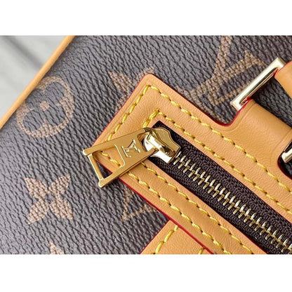 Louis Vuitton LV Women Cité Handbag Monogram Coated Canvas Cowhide Leather