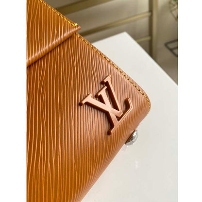Louis Vuitton LV Women Cluny Mini Gold Miel Epi Grained Smooth Cowhide Leather