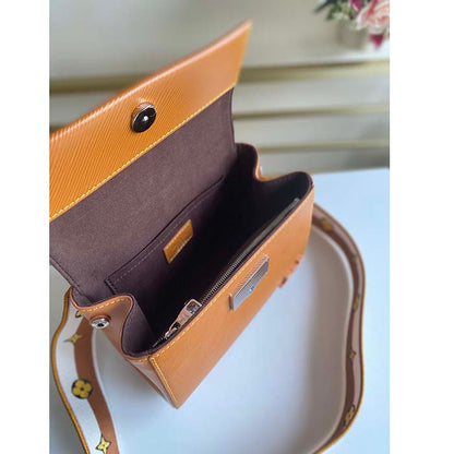 Louis Vuitton LV Women Cluny Mini Gold Miel Epi Grained Smooth Cowhide Leather