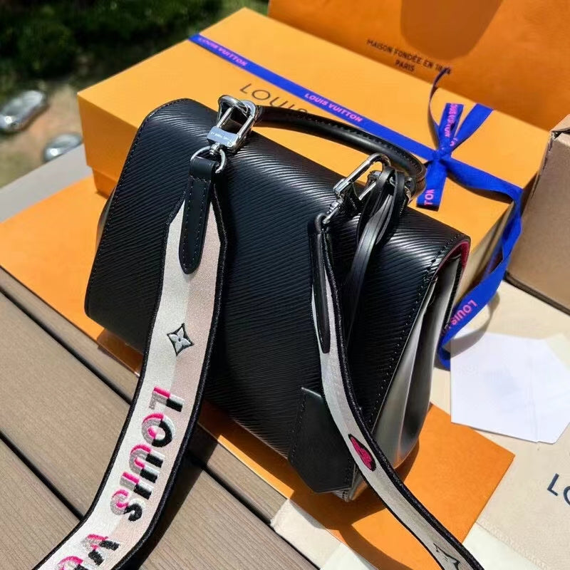 Louis Vuitton LV Women Cluny Mini Handbag Black Epi Grained Cowhide Leather