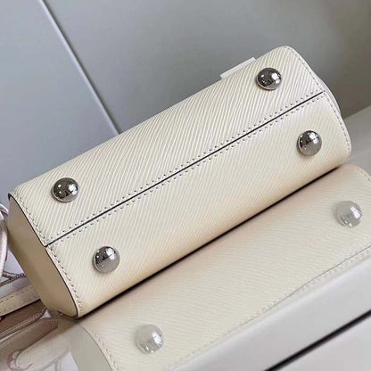 Louis Vuitton LV Women Cluny Mini Quartz White Epi Grained Cowhide Leather