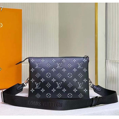 Louis Vuitton LV Women Coussin BB Handbag Black Glass Beads Polyester Satin