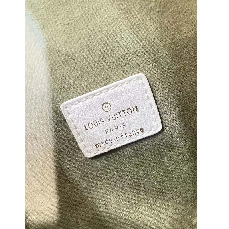 Louis Vuitton LV Women Coussin PM Cream Monogram-Embossed Puffy Lambskin Calfskin