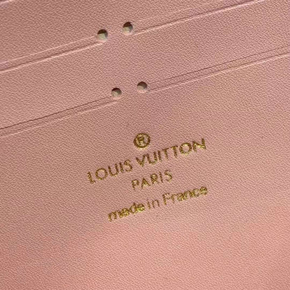 Louis Vuitton LV Women Croisette Chain Wallet Magnolia Pink Damier Ebene Coated Canvas