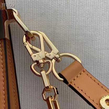 Louis Vuitton LV Women Dauphine MM Handbag Ecru Caramel Since 1854 Jacquard