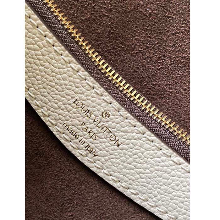Louis Vuitton LV Women Diane Crème Beige Embossed Supple Grained Cowhide Leather