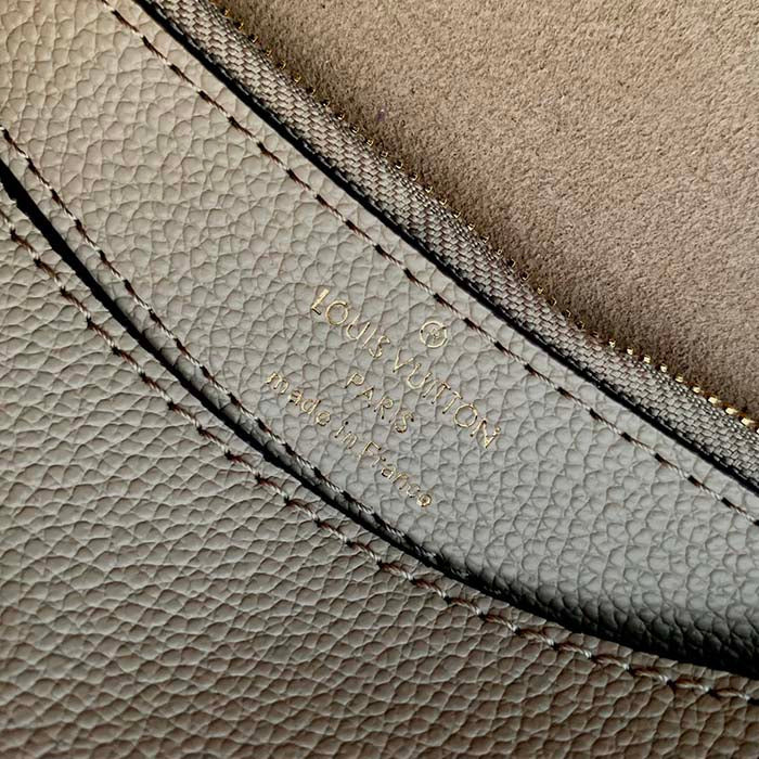 Louis Vuitton LV Women Diane Tourterelle Beige Cream Monogram Empreinte Embossed Cowhide Leather