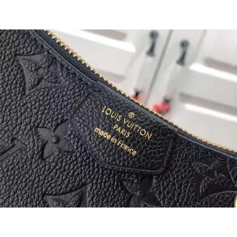 Louis Vuitton LV Women Easy Pouch On Strap Black Monogram Supple Grained Cowhide