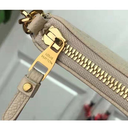 Louis Vuitton LV Women Easy Pouch On Strap White Monogram Supple Grained Cowhide