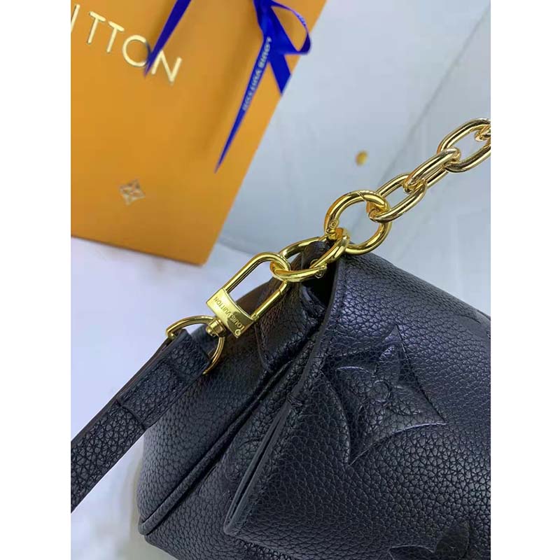 Louis Vuitton LV Women Favorite Black Monogram Empreinte Cowhide Leather