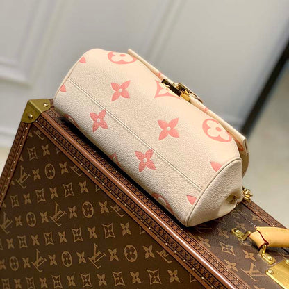Louis Vuitton LV Women Favorite Handbag Pink Monogram Empreinte Embossed Supple Grained Cowhide