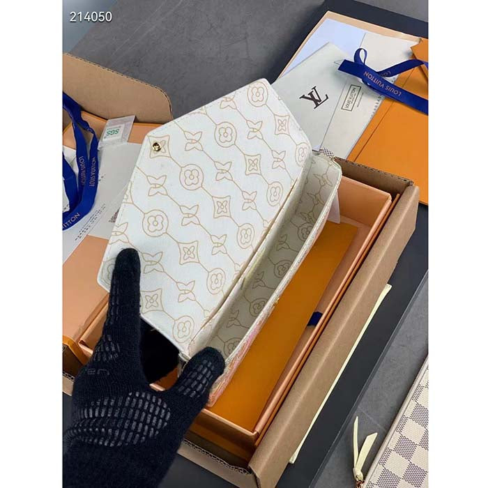 Louis Vuitton LV Women Félicie Pochette Damier Azur Coated Canvas Cotton