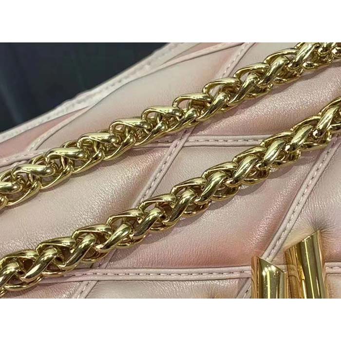 Louis Vuitton LV Women GO-14 MM Beige Pink Lamb Leather Cowhide Leather