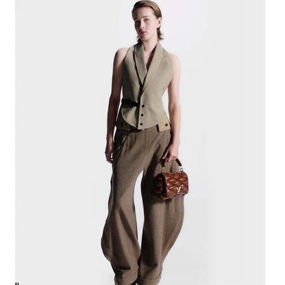 Louis Vuitton LV Women GO-14 MM Smoked Tan Lamb Leather Cowhide Leather