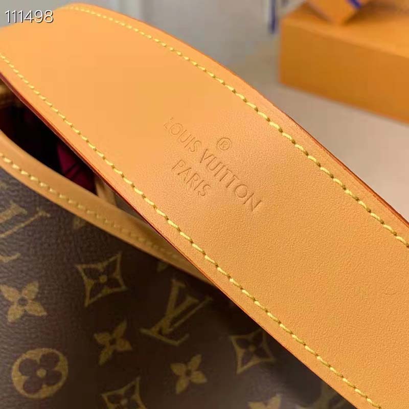 Louis Vuitton LV Women Graceful MM Hobo Classic Beige Monogram Coated Canvas