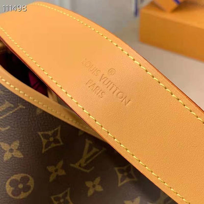 Louis Vuitton LV Women Graceful MM Hobo Classic Beige Monogram Coated Canvas