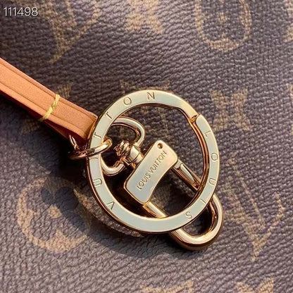 Louis Vuitton LV Women Graceful MM Hobo Classic Beige Monogram Coated Canvas