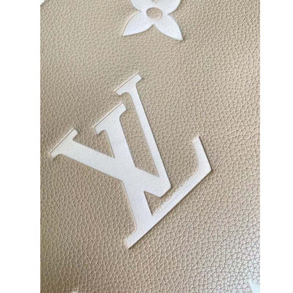 Louis Vuitton LV Women Grand Palais Tote Bag Dove Monogram Embossed Grained Cowhide