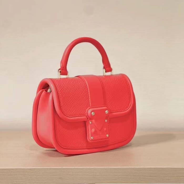 Louis Vuitton LV Women Hide Seek Orange Minnesota Epi Grained Smooth Cowhide Leather