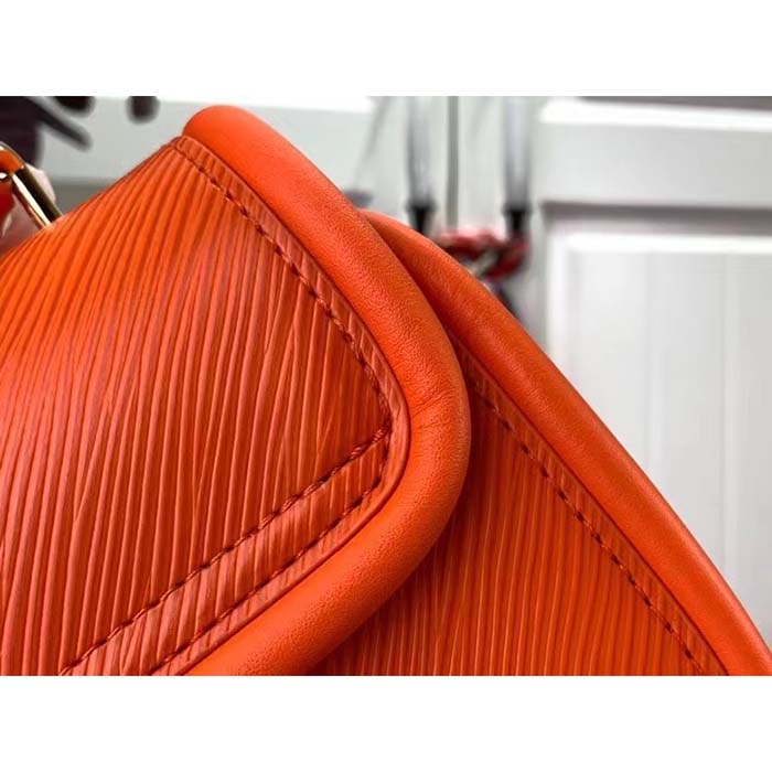 Louis Vuitton LV Women Hide Seek Orange Minnesota Epi Grained Smooth Cowhide Leather