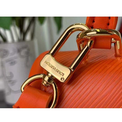 Louis Vuitton LV Women Hide Seek Orange Minnesota Epi Grained Smooth Cowhide Leather