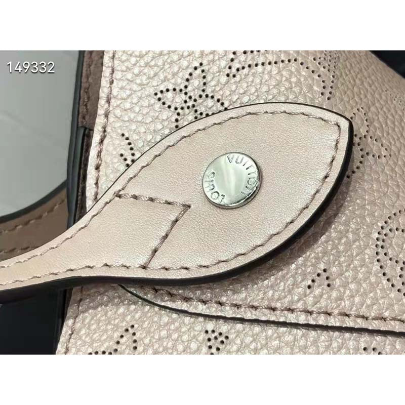 Louis Vuitton LV Women Hina PM Bucket Bag Crème Beige Mahina Perforated Calf