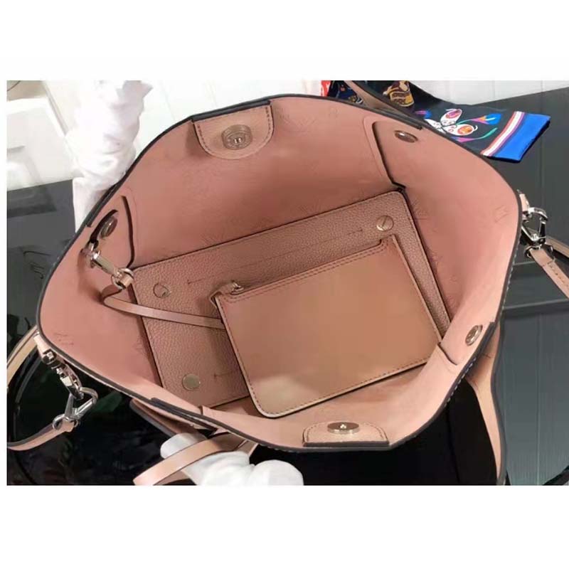 Louis Vuitton LV Women Hina PM Bucket Bag Crème Beige Mahina Perforated Calf