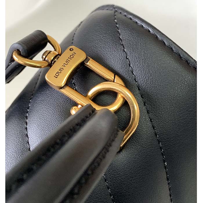 Louis Vuitton LV Women Hold Me Top-Handle Bag Black Smooth Cowhide Leather