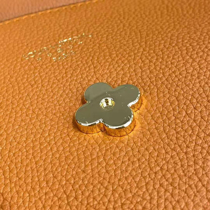 Louis Vuitton LV Women LV Pont 9 Soft MM Sienne Dorée Mocaccino Grained Calfskin Smooth Cowhide