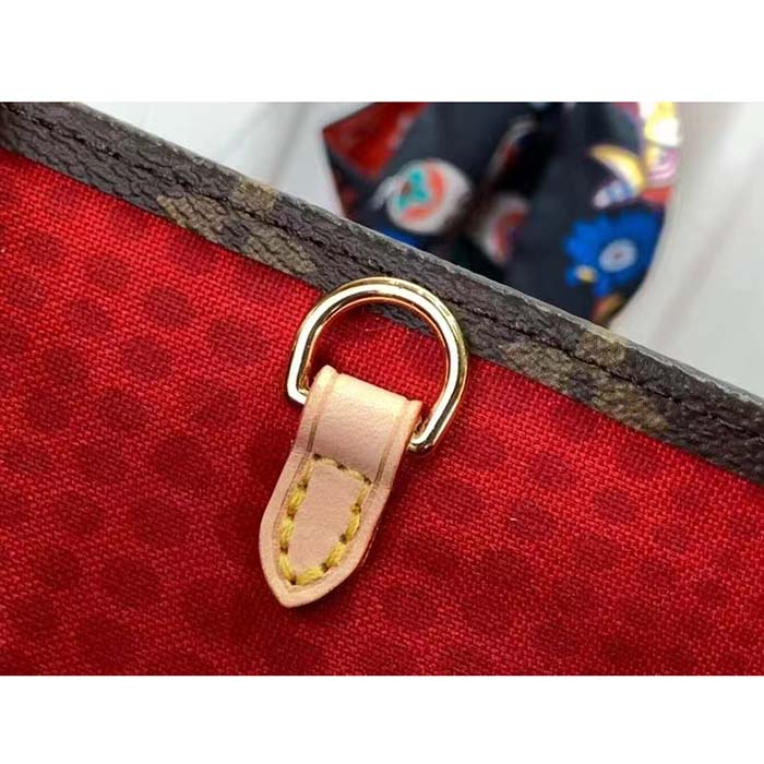 Louis Vuitton LV Women LV x YK OnTheGo MM Monogram Coated Canvas 3D Painted Dots Print