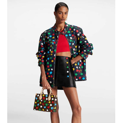 Louis Vuitton LV Women LV x YK OnTheGo PM Monogram Coated Canvas 3D Painted Dots Print