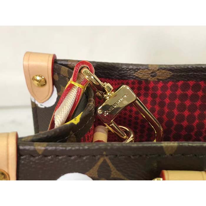 Louis Vuitton LV Women LV x YK OnTheGo PM Monogram Coated Canvas 3D Painted Dots Print
