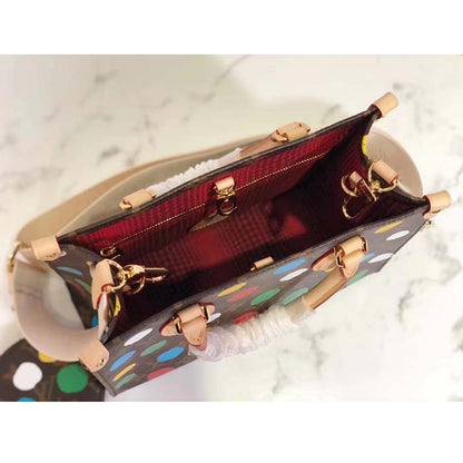 Louis Vuitton LV Women LV x YK OnTheGo PM Monogram Coated Canvas 3D Painted Dots Print
