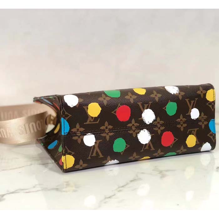 Louis Vuitton LV Women LV x YK OnTheGo PM Monogram Coated Canvas 3D Painted Dots Print