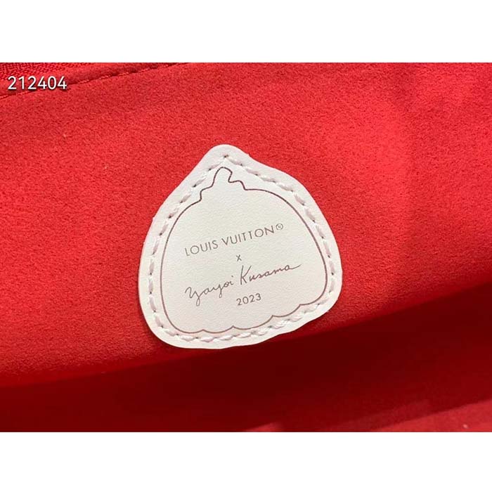 Louis Vuitton LV Women LV x YK OnTheGo PM Red White Embossed Grained Monogram Empreinte Cowhide